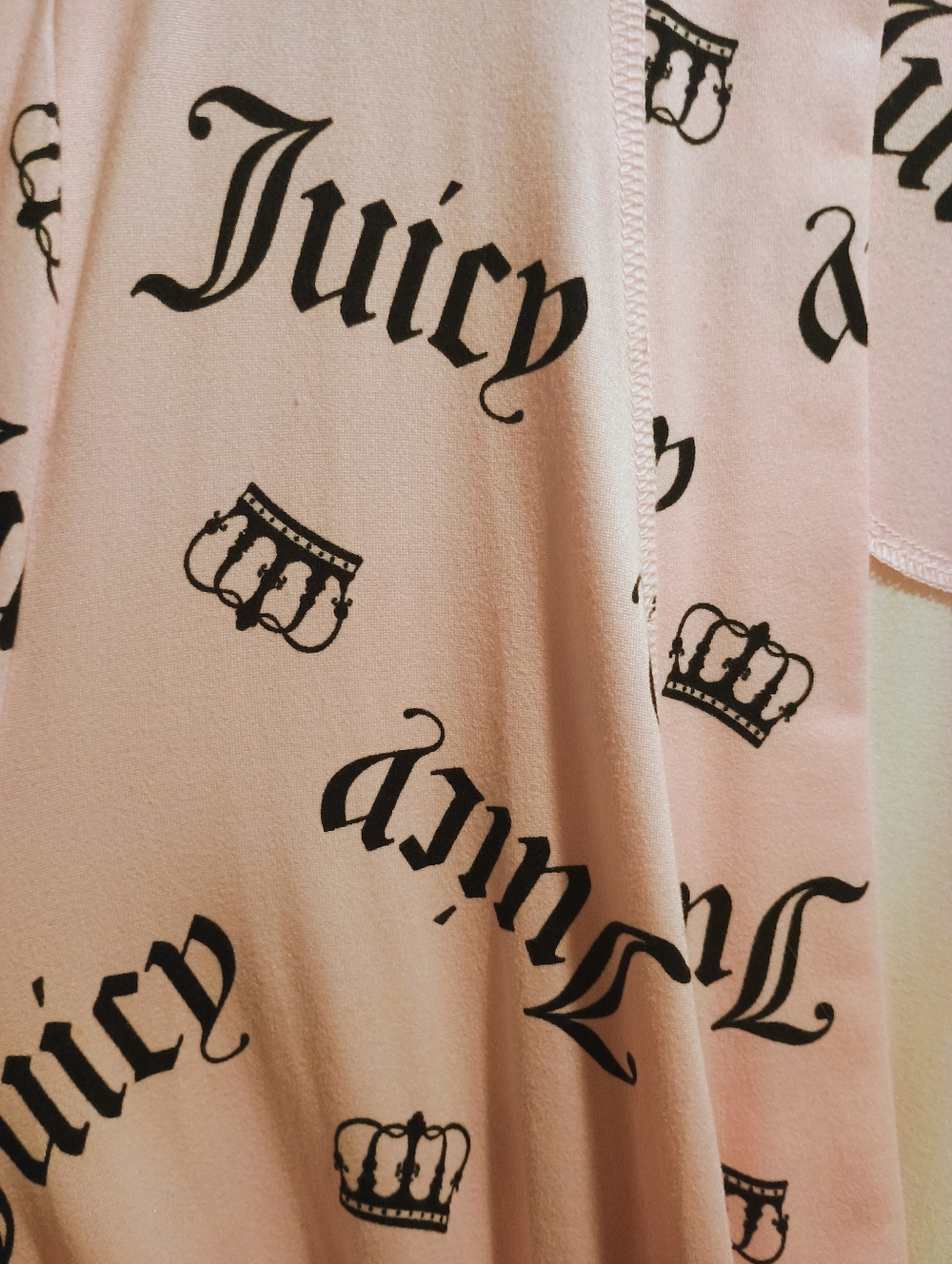 Juicy Couture Pink Logo Tie Robe With Juicy Crowns - Picture 4 of 5